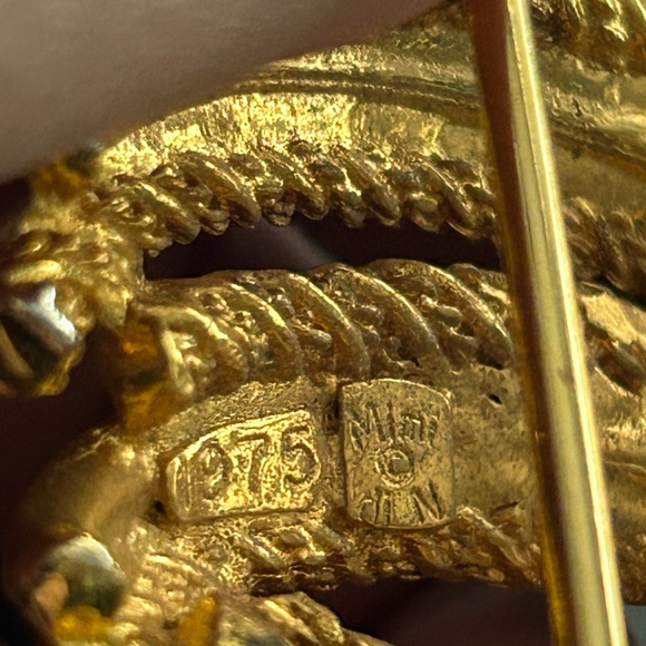 *Vintage 1970s Mimi di N Signed Gold Rope Couture Belt & Buckle - Picture 7 of 7